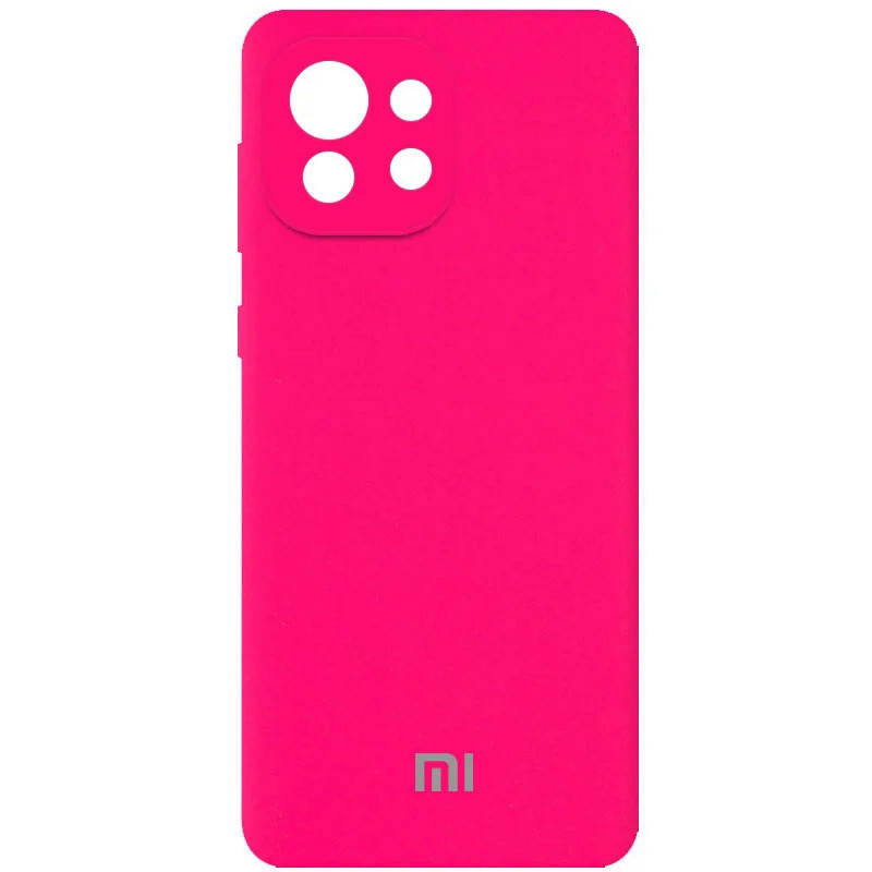 

Силиконовый чехол с микрофиброй для Xiaomi Mi 11 Lite 4G 5G розовый тонкий матовый