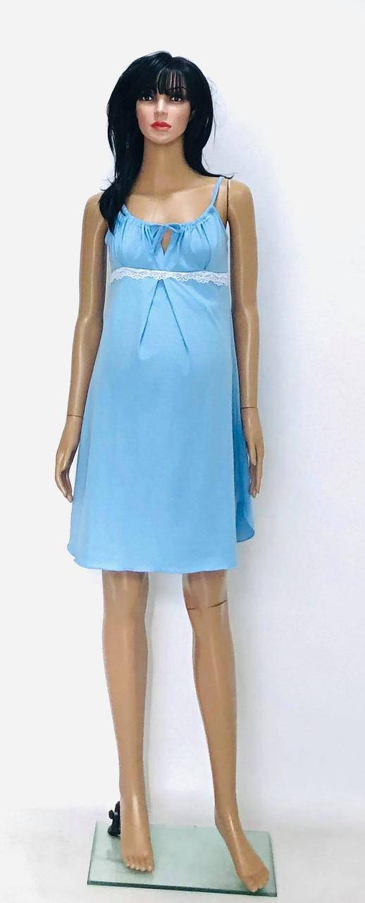 

Трикотажная однотонная ночная рубашка для беременных и кормящих