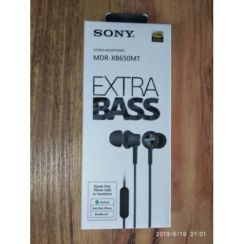

Наушники SONY MDR-XB650MT С микрофоном, Черный