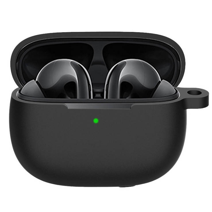 

Силиконовый чехол для Xiaomi FlipBuds Pro | чехол + карабин | черный