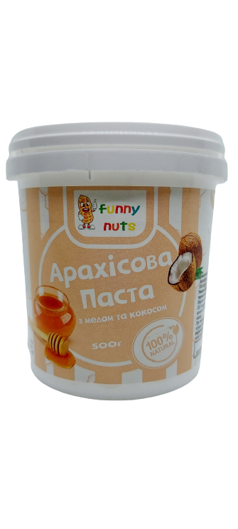 

Арахісова паста FunnyNuts з кокосом і медом 500 г