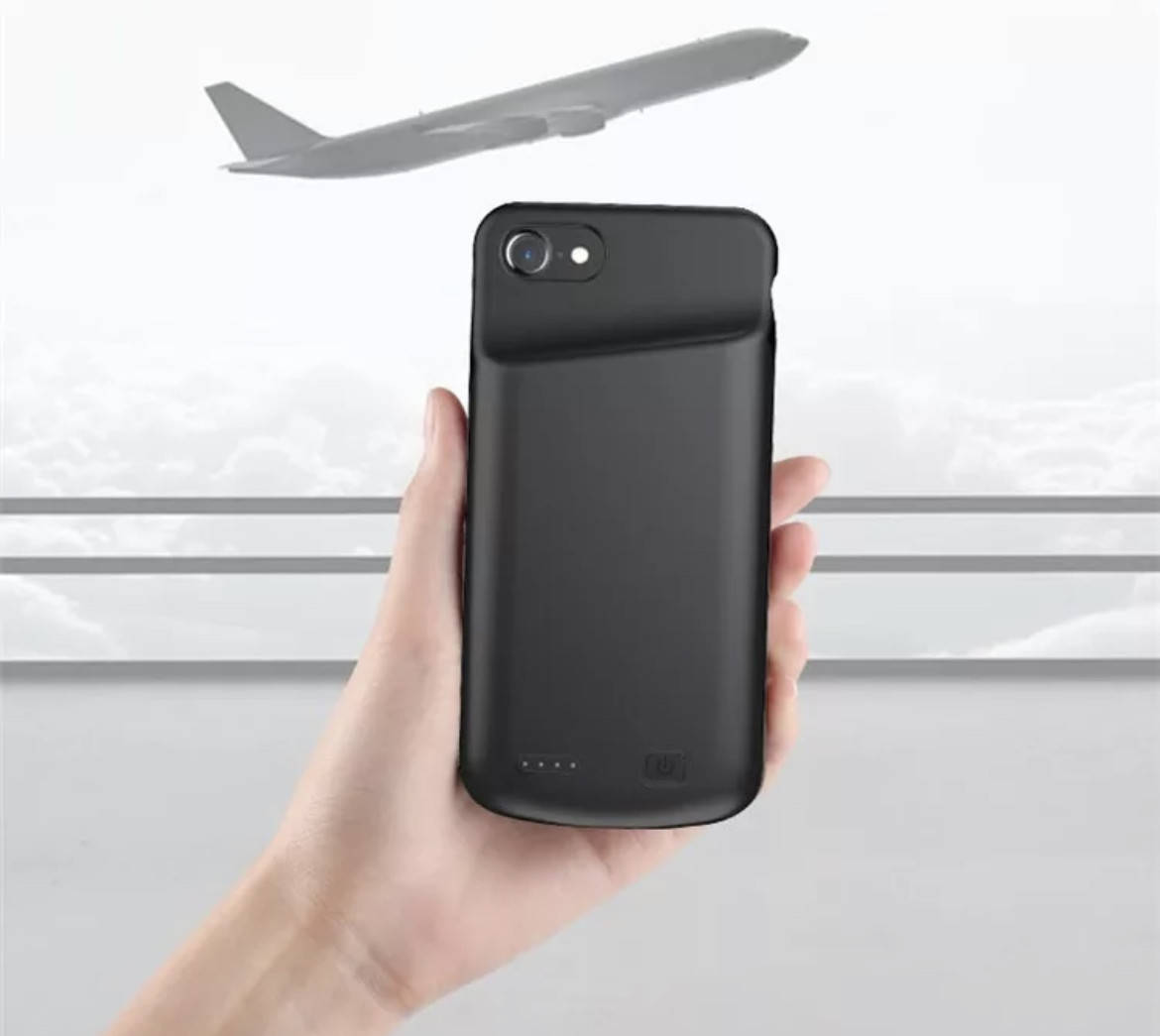 

Чехол аккумулятор на айфон 8 4500мА PowerCase для iPhone 8 Чехол Повербанк, Черный