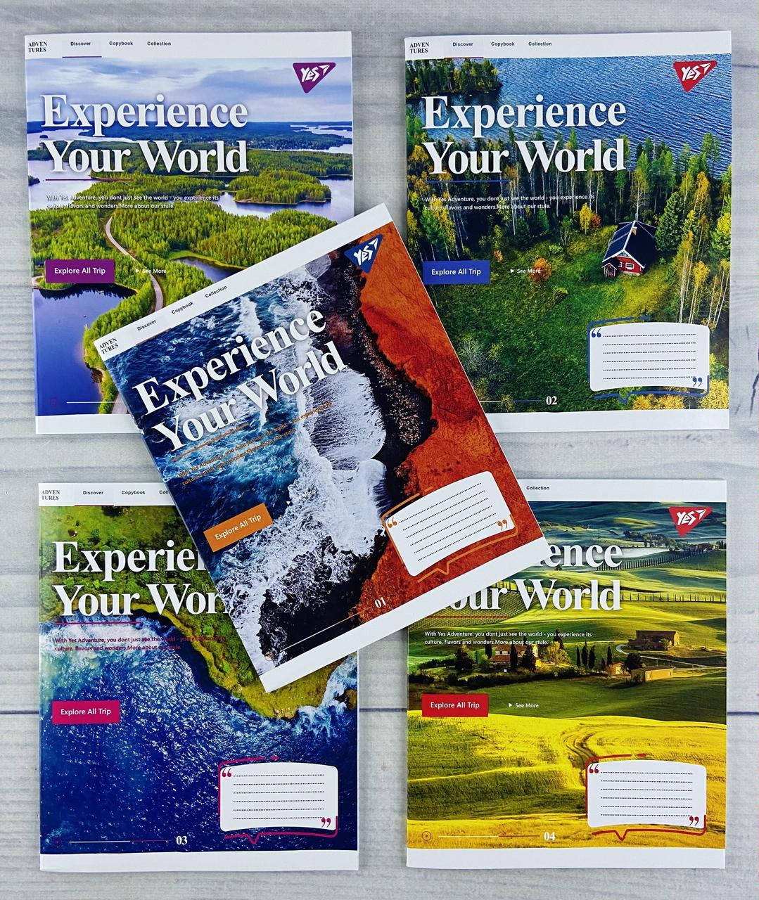 

Тетрадь 24 листа клетка Experience your world-21 765529 32117Ф 1 вересня Украина