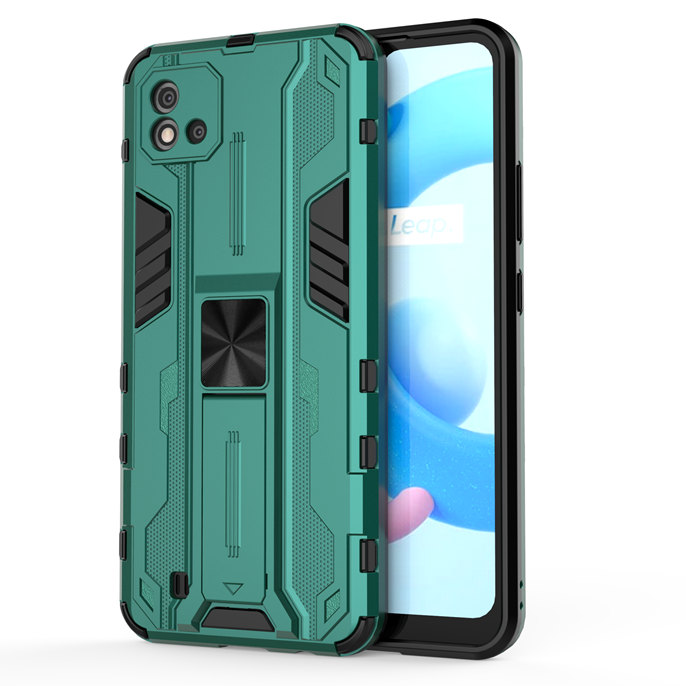 

Чехол Hanney Armor для Realme C11 2021 противоударный бампер с подставкой Green, Зелёный