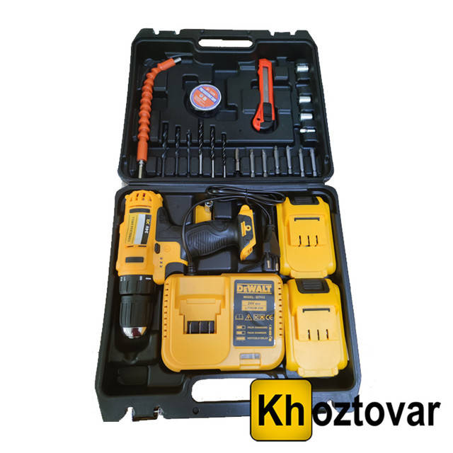 

Шуруповерт с набором инструментов аккумуляторный DeWALT DCD771 | 24V