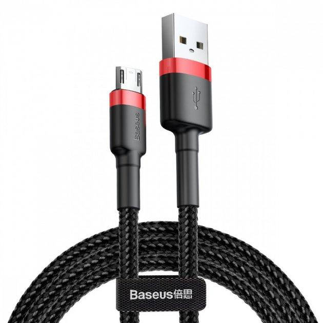 

Кабель Baseus Cafule Cable USB for Micro 3A 1 м Red/Black (CAMKLF-B91)