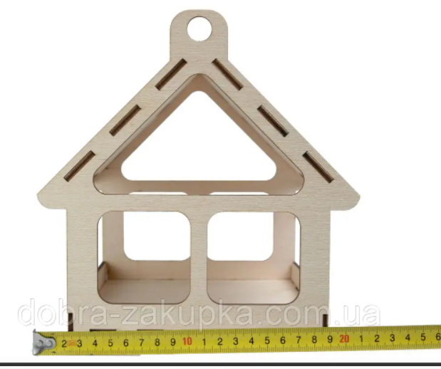 

ДЕРЕВЯННАЯ КОРМУШКА ДЛЯ ПТИЦ ИЗ ФАНЕРЫ УЛИЧНАЯ НА ДЕРЕВО 22*22*20 СМ С 022