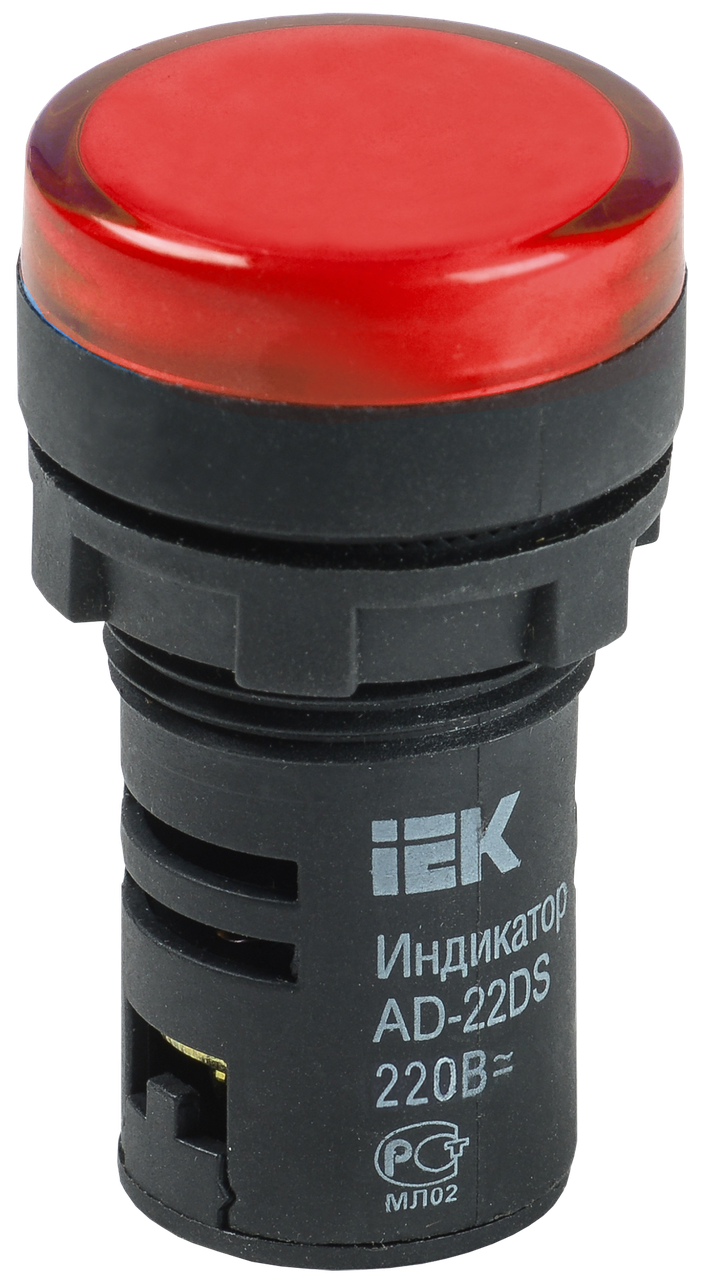 

Головка сигнальна світлодіодна 230V AC ІЕК AD22DS(LED) червона BLS10-ADDS-230-K04