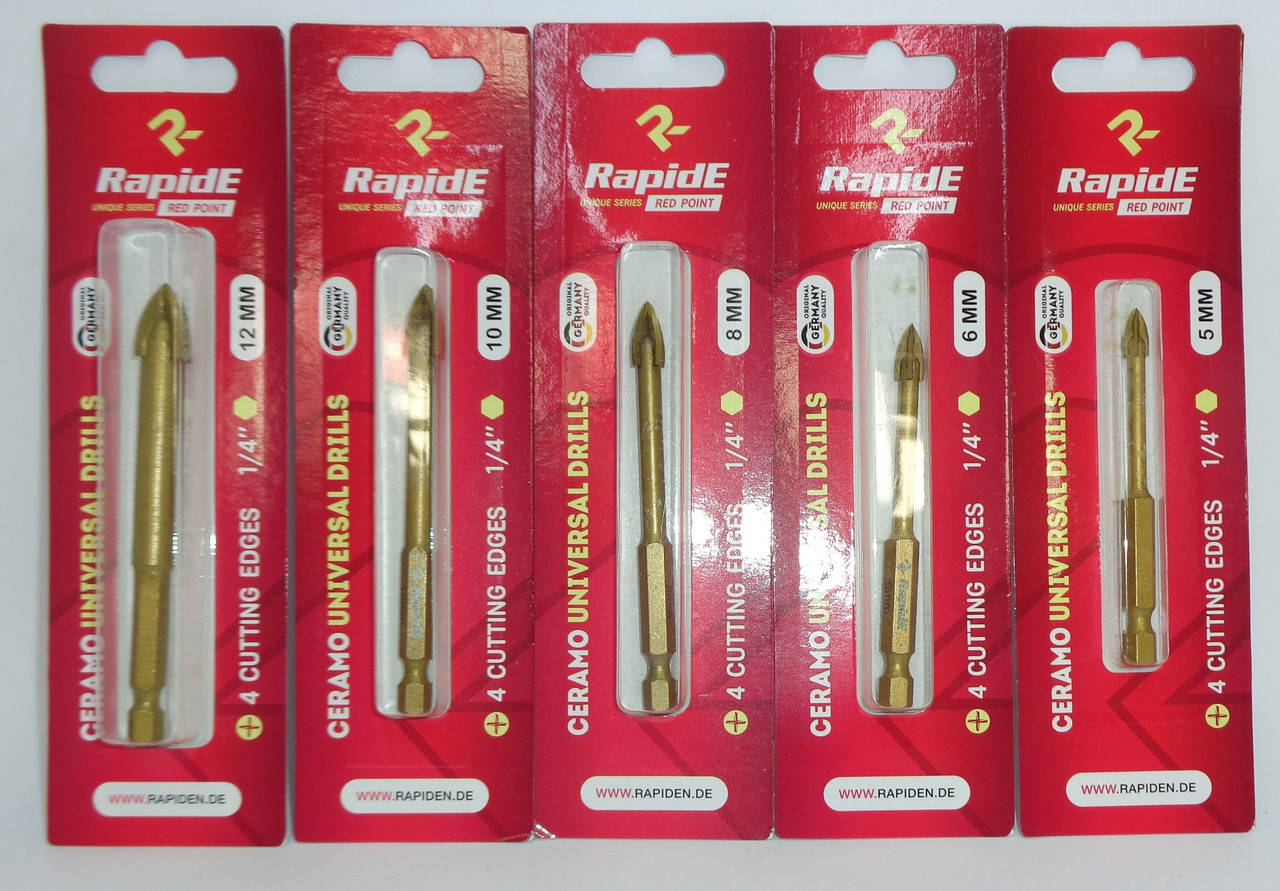 

Сверло по стеклу керамике 5 мм с 4 режущими кромками RapidE