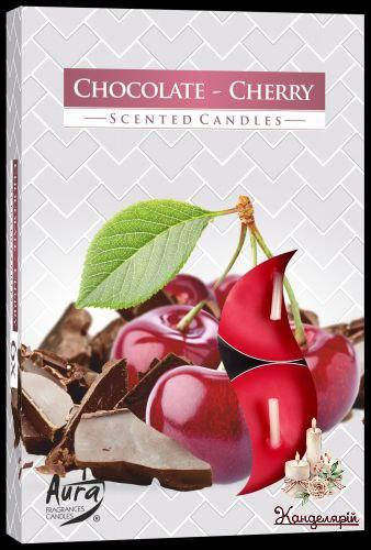 

Свечи чайные ароматические (таблетки) Chocolate-Cherry, Белый