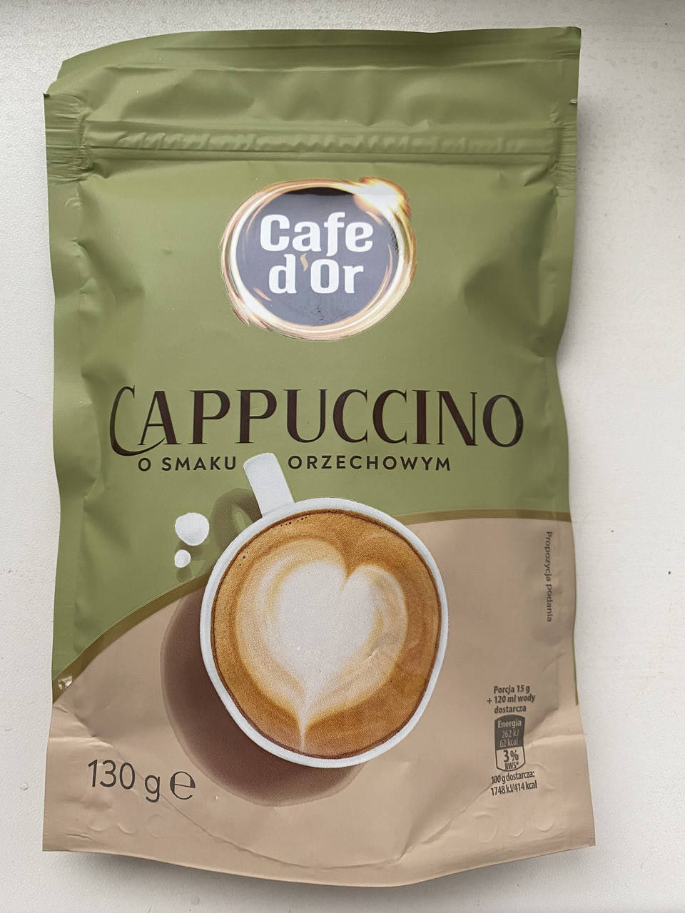 

Капучіно Cafe D'Or з горіховим смаком 130g Польша