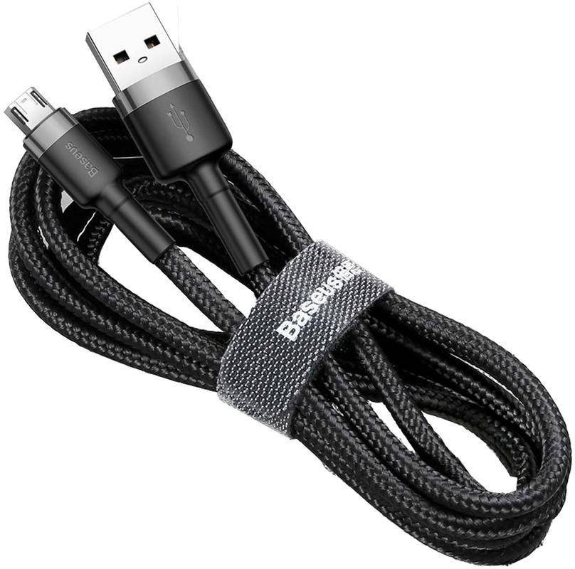 

Кабель мікро-юсб довгий 3 метри Baseus Cafule microusb посилений, Черный