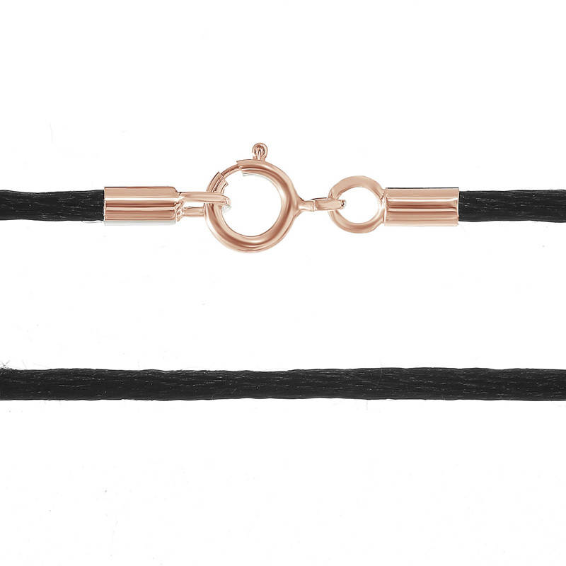 

Черный шелковый шнурок с позолоченной застежкой 898А 1