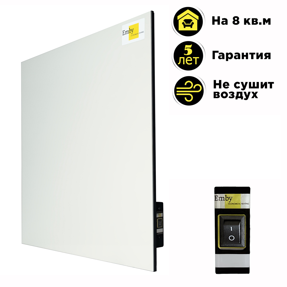 

Керамический обогреватель Emby CH-400 белый с кнопкой на 8 кв.м