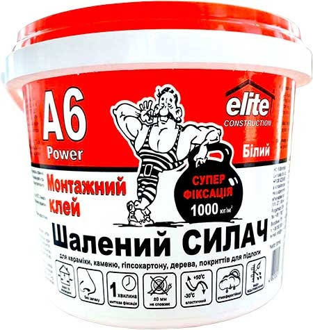 

Клей монтажный универсальный Elite "Шалений СИЛАЧ" 1кг (385106), Белый