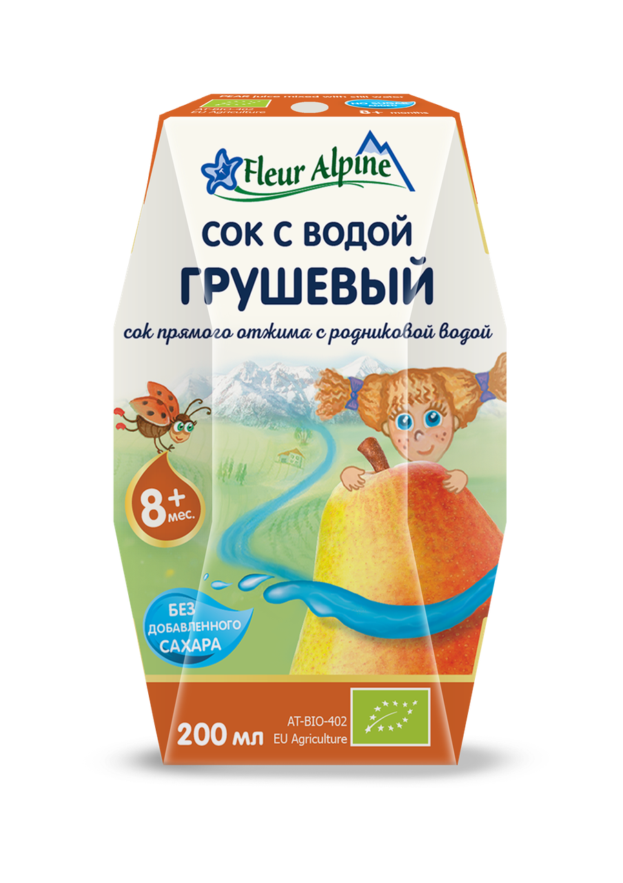 

Сок с родниковой водой Груша Флёр Альпин, 200мл