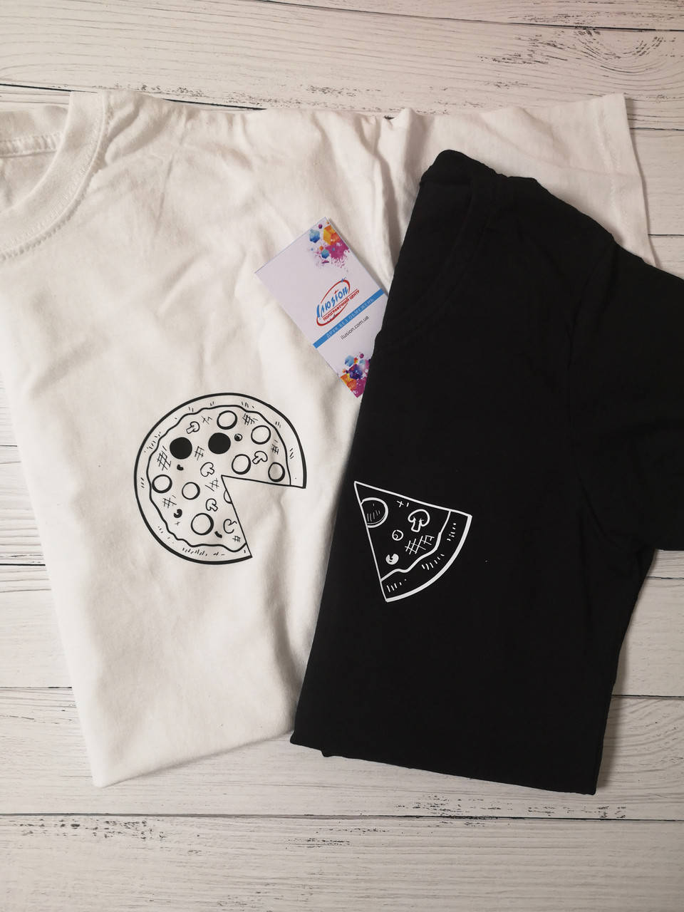 

Парные футболки "Пицца"