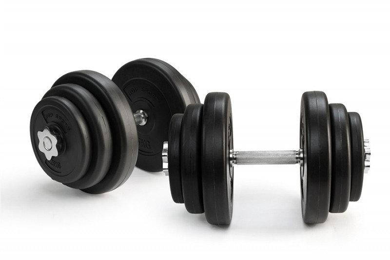 

Гантели разборные битумные наборные 2 по 20 кг. Металлический гриф.