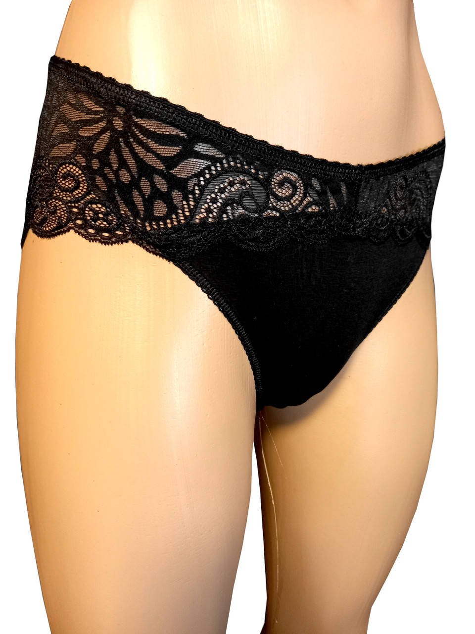

Трусы женские Galina 050 с кружевом Черный, 2XL