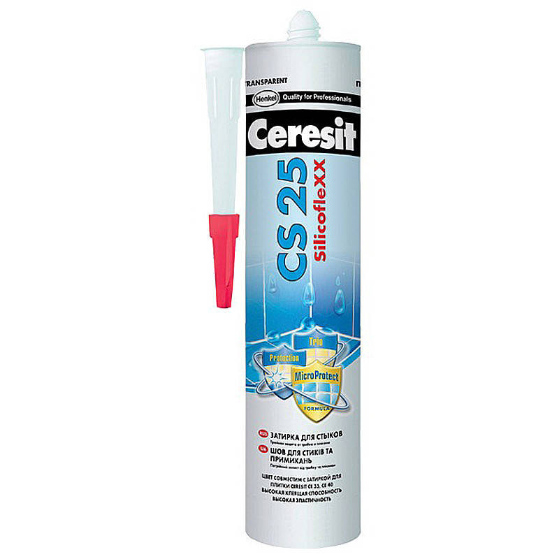 

Герметик силиконовый Ceresit CS 25 Microprotect (280 мл) белый