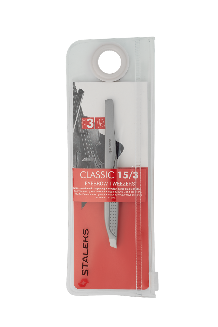 

Пинцет для бровей STALEKS CLASSIC 15 TYPE 3 TC-15/3