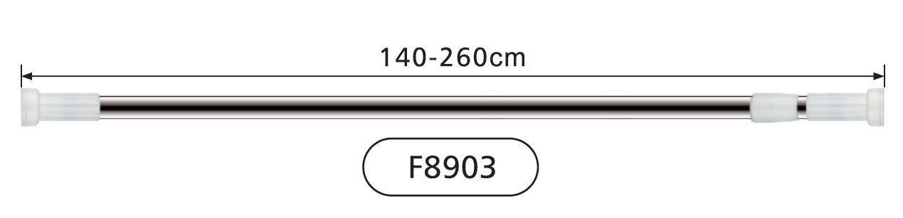 

Штанга телескопическая 140-...260 см нержавейка Frap F8903 1/50