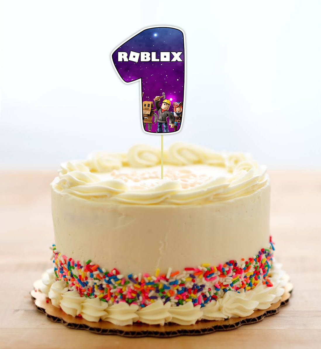 

Топпер-цифра (от 0 до 10см цифра) вырубка "Роблокс / ROBLOX" (1шт)- 1