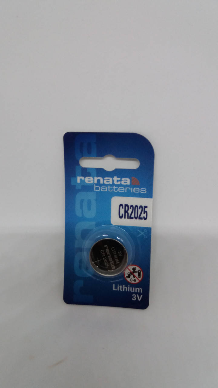

Батарейка для часов. Renata CR2025 3.0V 140mAh 20mm x 2.5mm. Литиевая