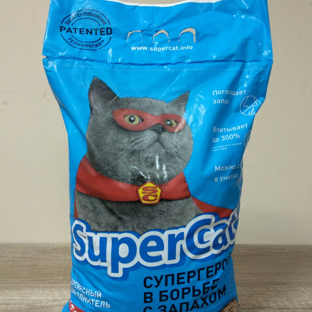 

Древесный наполнитель SuperCat, 3 кг