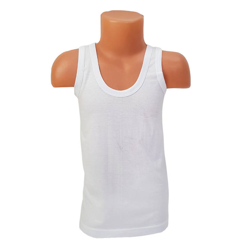 

Майка для мальчика белая "Berrak" 1501 №5 (7-8 лет)