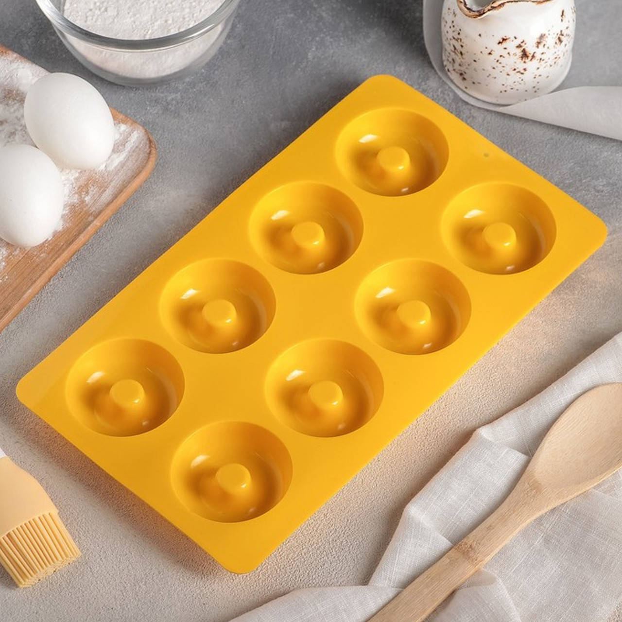 

Силиконовая форма пончики, 8 ячеек