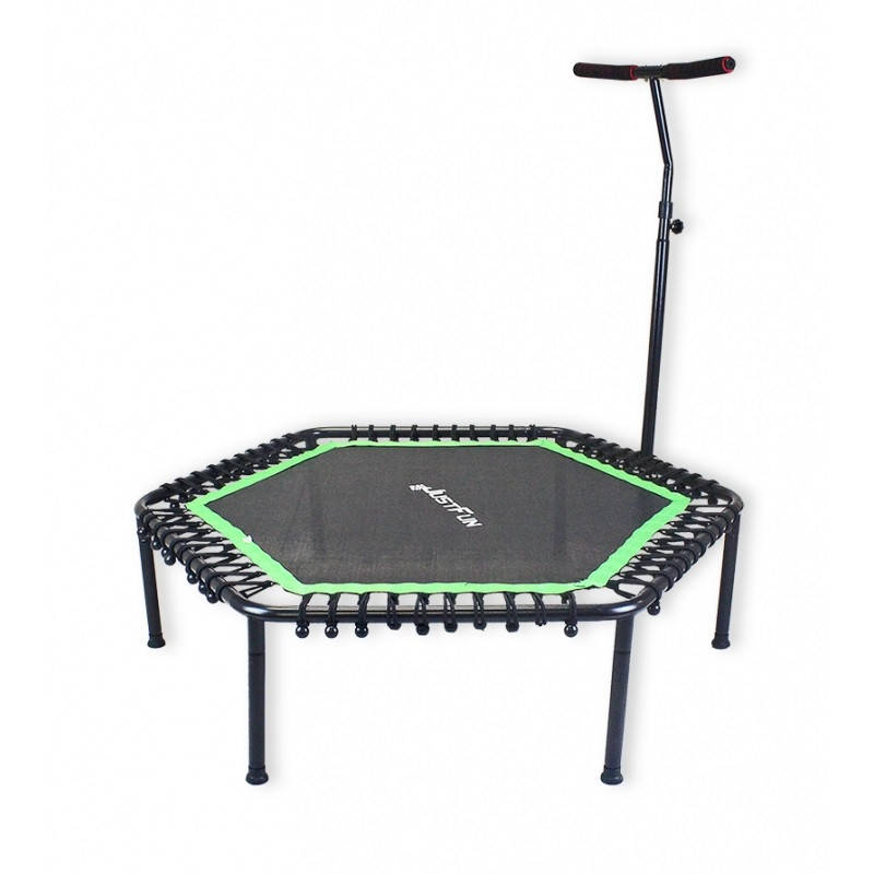

Батут для фитнеса с ручкой Just Fun Fitness диаметром 135см зеленый Green