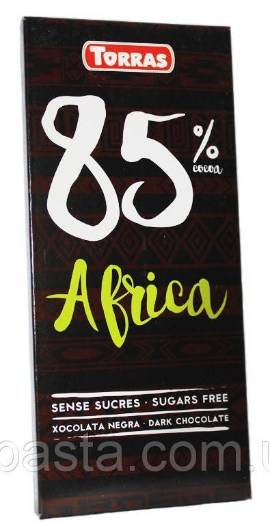 

Шоколад черный без сахара Torras Africa 85% какао 100 г Испания