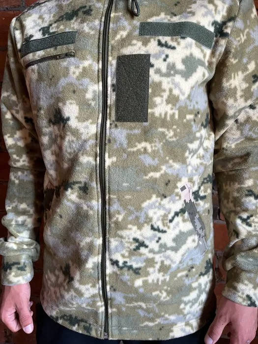 

Боевая Флисовая кофта-куртка ЗСУ ПИКСЕЛЬ флиска тактическая, Оливковый
