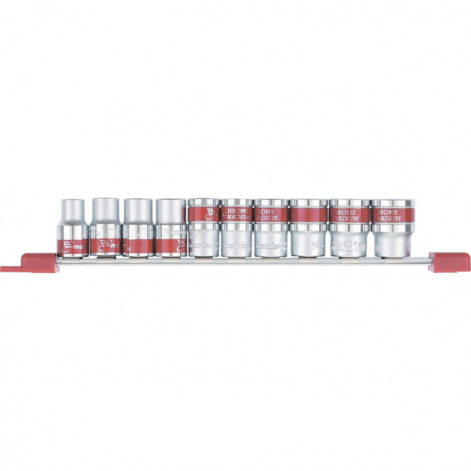 

Набор торцевых головок 1/2", 6-ти гранные, CrV, 10 шт., 10-22 мм, MTX (135579)