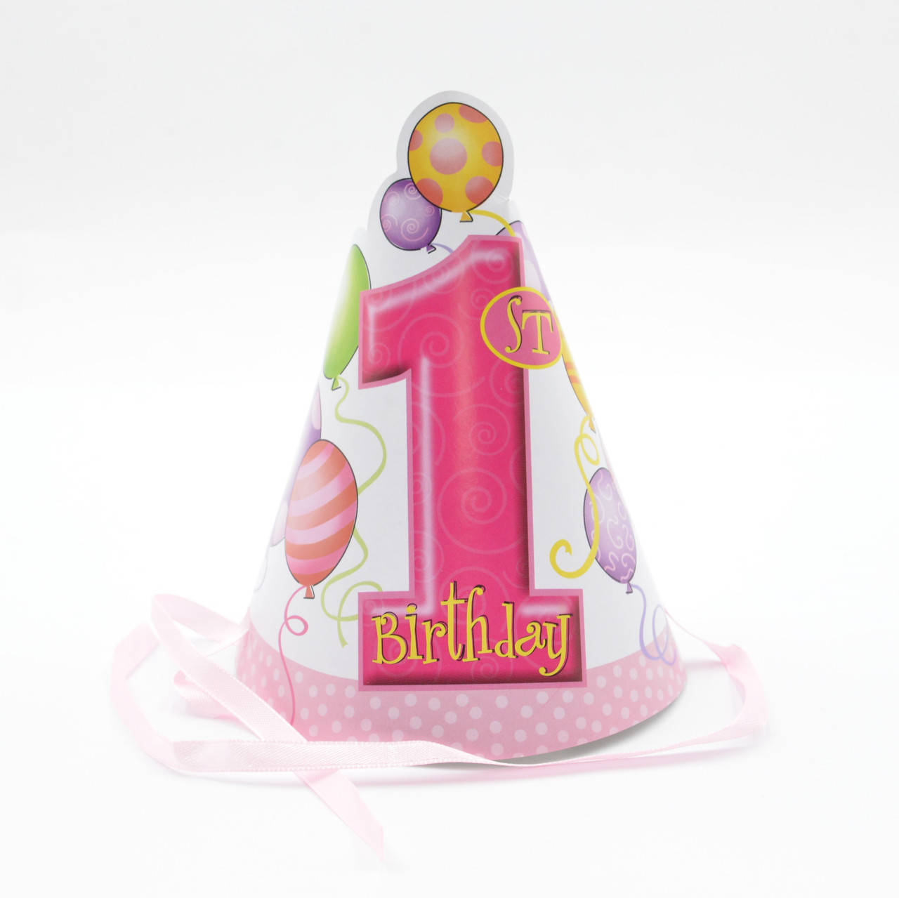 

Колпачок 1-st birthday розовый