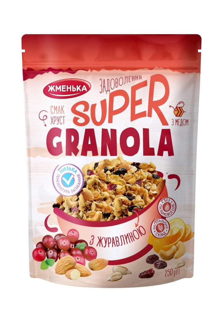 

Гранола с клюквой Жменька 250 г