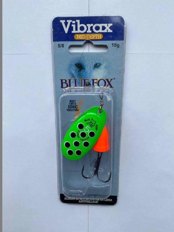 

Блесна вертушка Blue Fox Vibrax Fluorescent #5 18g 5\8, Зелёный