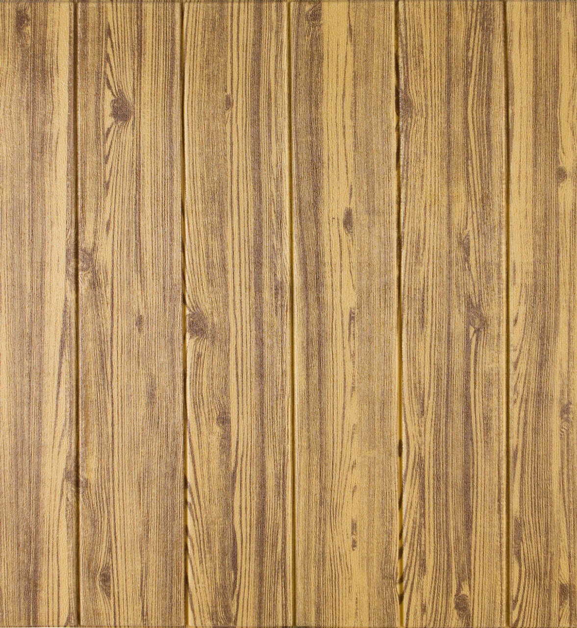 

Самоклеющаяся декоративная 3D панель под дерево цвета золото 700x700x6мм