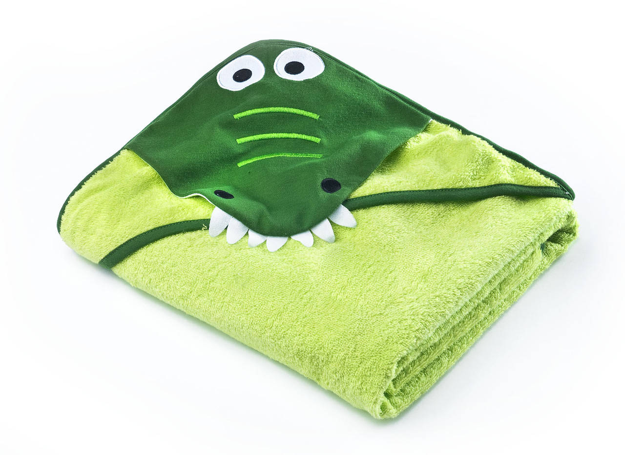 

Детское махровое полотенце с уголком Sensillo Water Friends Green (24174), Зелёный