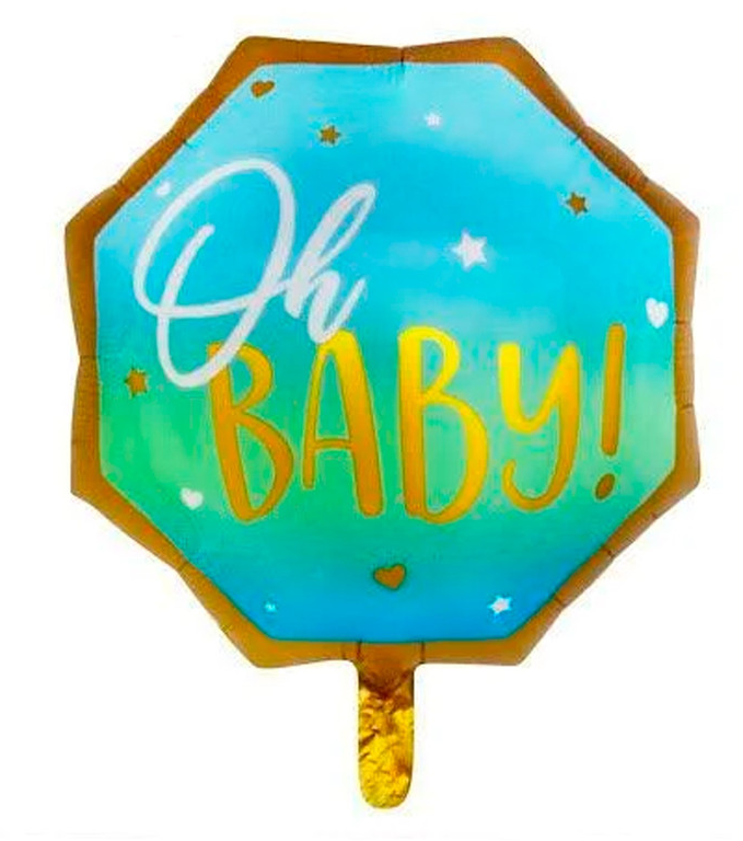 

Фольгированный шарик КНР (53х53 см) Oh Baby голубой, Разные цвета