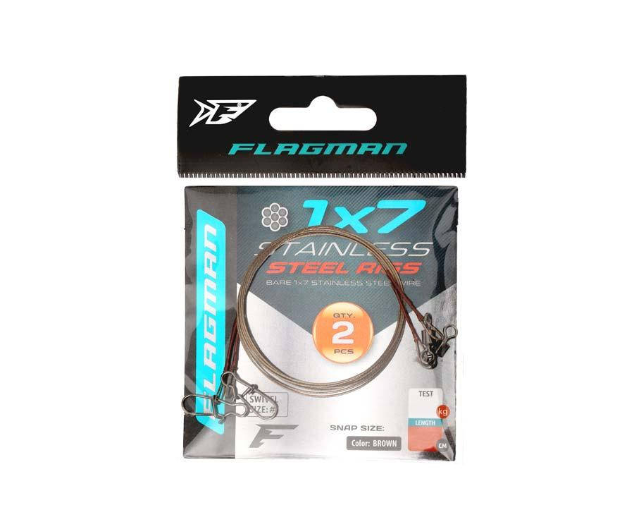 

Поводок Flagman X7 05кг 15см, Коричневый