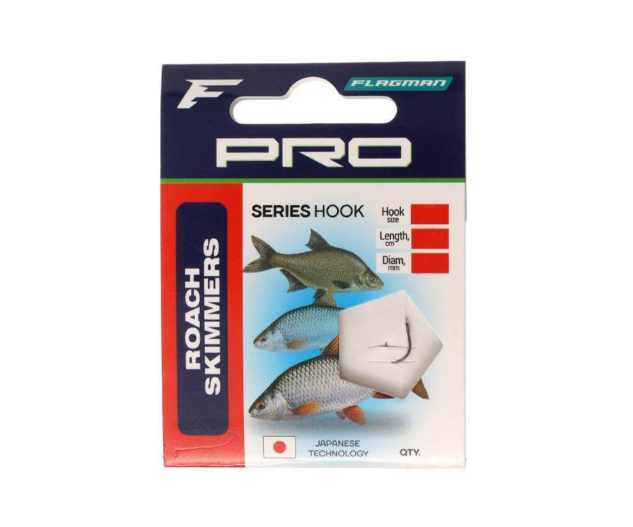 

Готовый поводок Flagman Roach Skimmers Hooks To Nylon №18
