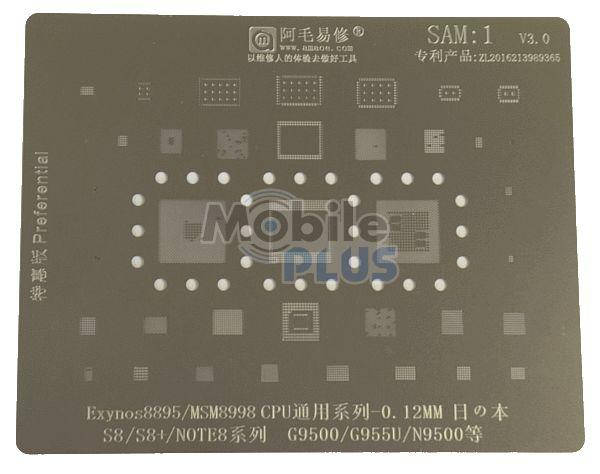 

Трафарет BGA AMAOE SAM:1 для Samsung S8, S8+, Note 8, G950, G955, N950 CPU