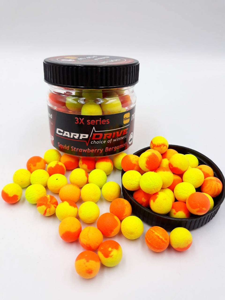

Поп ап для рыбалки 3x series Squid Strawberry Bergamot 10 мм Carp Drive