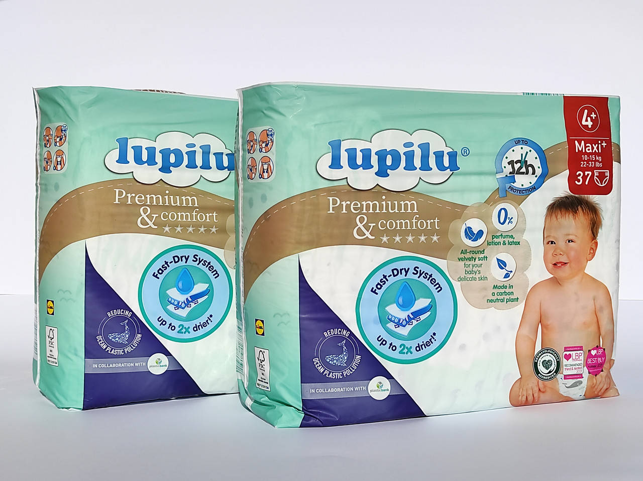 

Підгузки Lupilu premium comfort розмір 4+ Вага 10-15 кг. 74 шт
