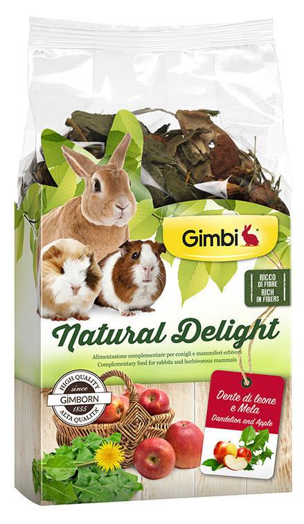

GimBi Natural Delight Трав'яний мікс для гризунів кульбаба і яблука 100 г