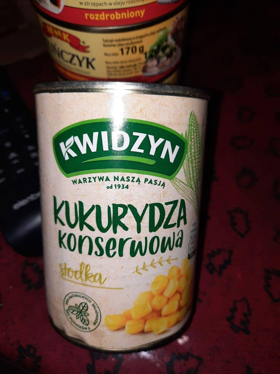 

Консервированная кукуруза. Kukurydza konserwowa Kwidzyn. Вес 400г