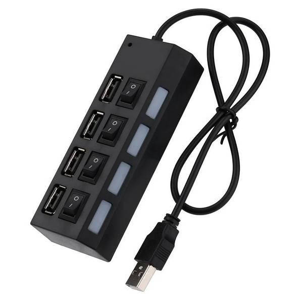 

USB Hub 2.0 хаб 4-х портовый с выключателями. USB разветвитель.