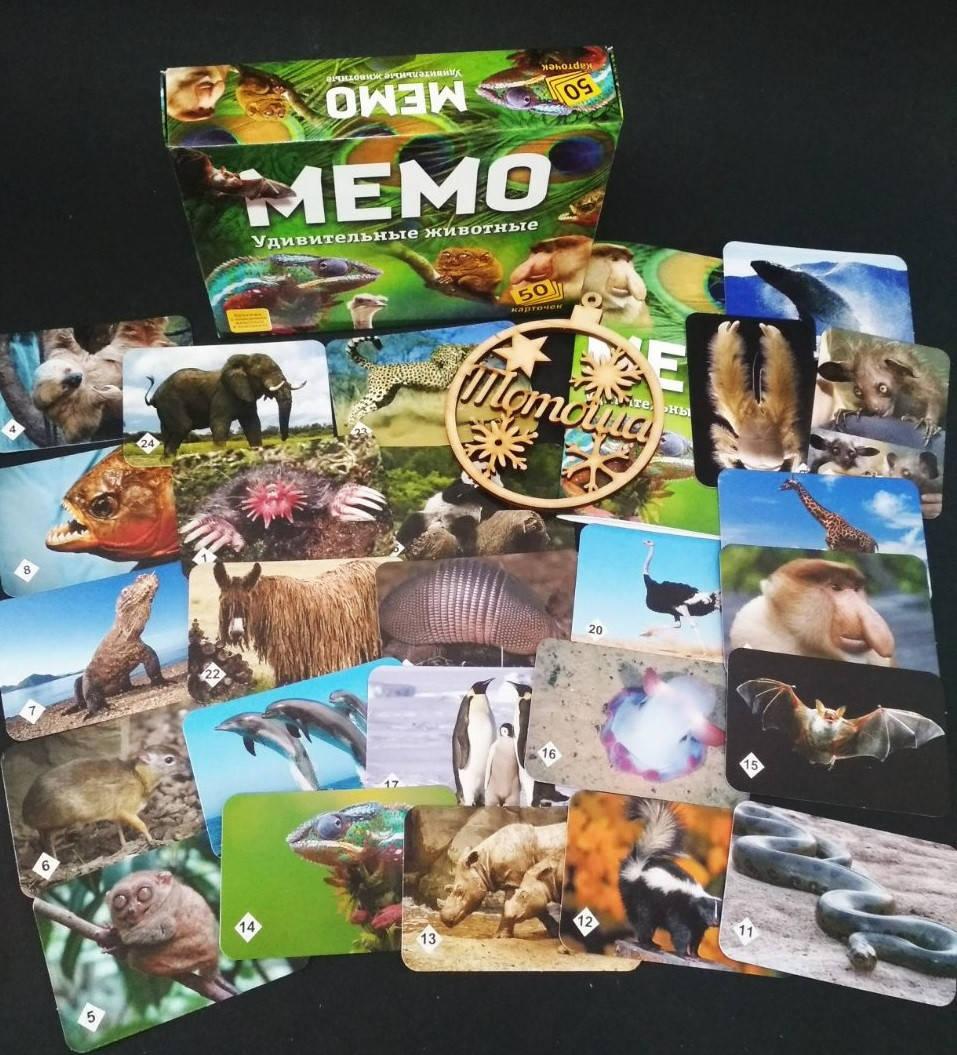 

Настольная игра МЕМО. Удивительные животные / Неймовірні тварини